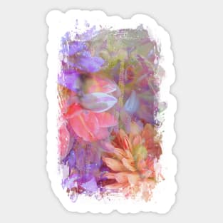 Flower Fairy Double Exposure Fantasy Art Sticker